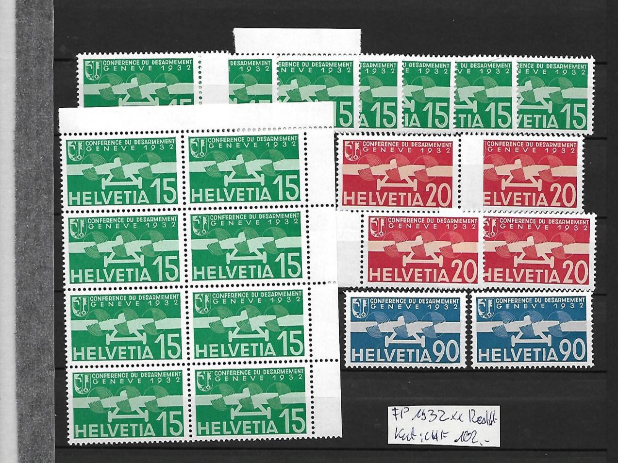 Tous les timbres: FP 1932 ** Restlot Kat: CHF 102.- – Neuf (Voir description) à Basel par Ilp