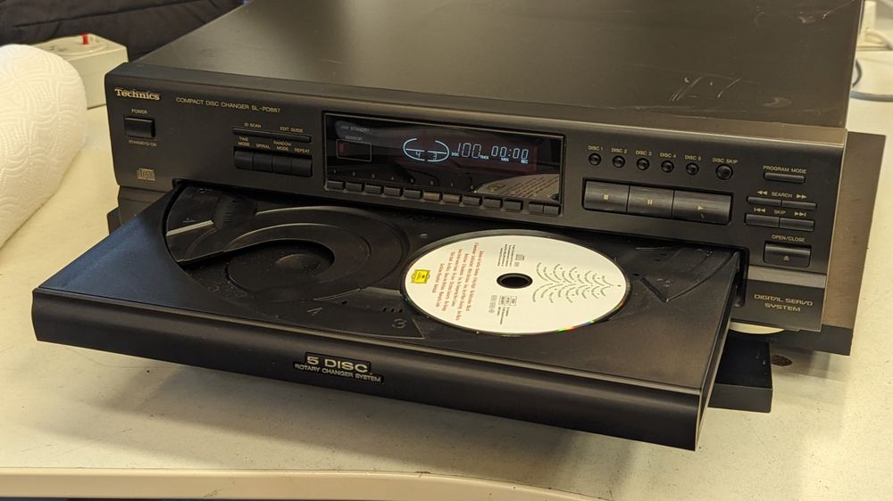 Technics SL-PD887/b CD-Wechsler - 5-fach Player Mit AUX & Kopfhöreranschluss