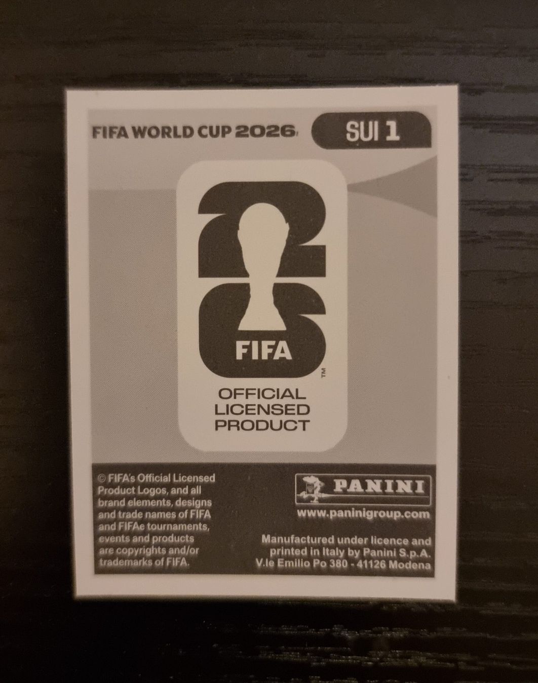 Panini Carte collezionabili: Suisse Logo Panini US Edition World Cup 26 – Nuovo (secondo la descrizione) da Worben venduto da fxa_g2dm 1