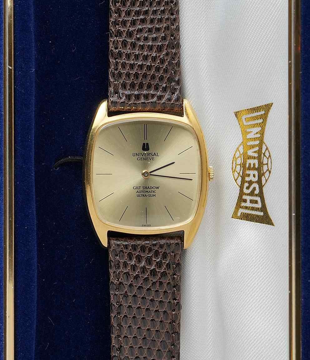 Universal Genève Orologi: Universal Genève Gilt Shadow ultra slim, Micro-Rotor – Usato da Luzern venduto da ChronoScope6004
