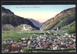 Andermatt, Ortsansicht gegen die Schöll