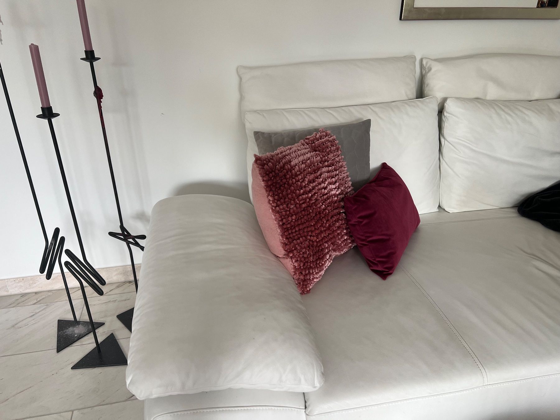 Sofas: Weisses Leder Ecksofa – D'occasion à Stäfa par Gabi17 1