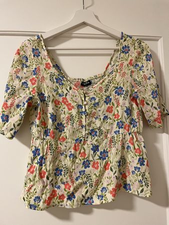 Pieces Sommer Bluse, Blumenmuster, Grösse XS, Top Zustand