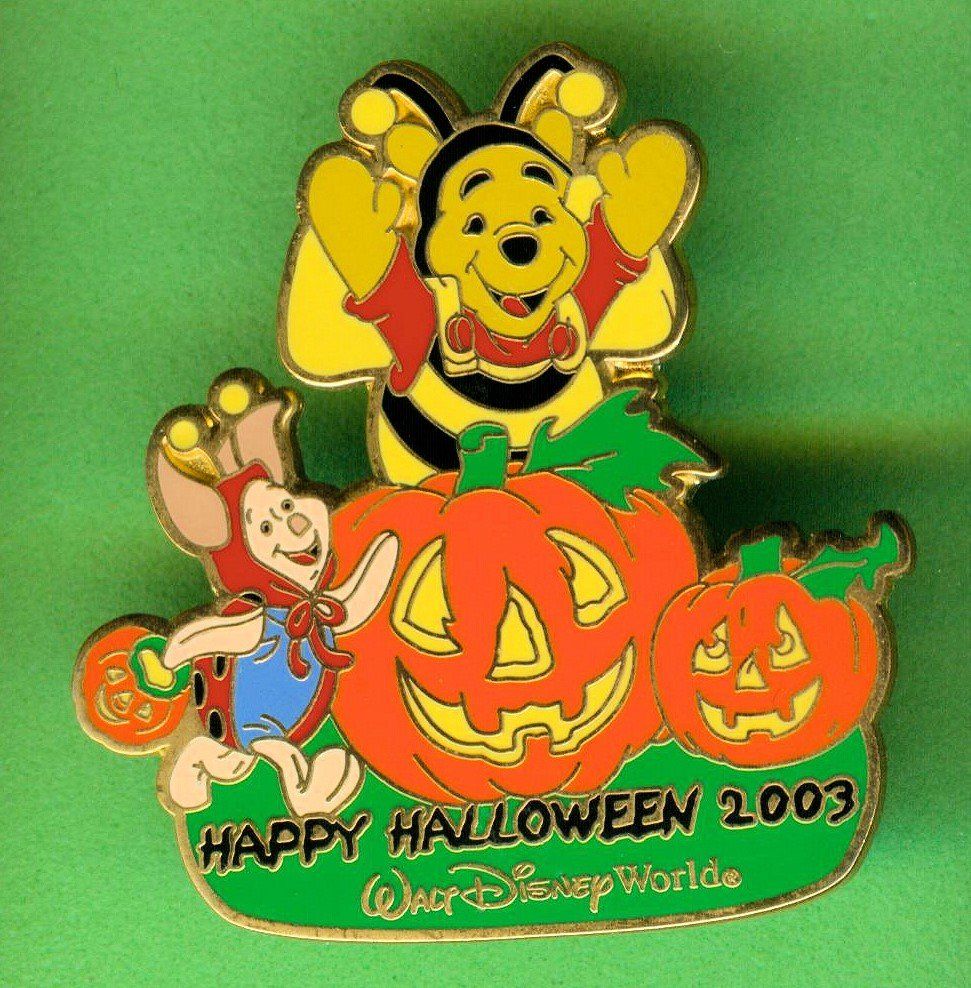 Disney Placchette & Badge: DISNEY  Winnie Pooh & Ferkel  HALLOWEEN 2003 – Usato da Winterthur venduto da Sammleroase