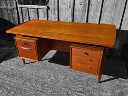 Mid Century Swiss Teak Schreibtisch Rarität