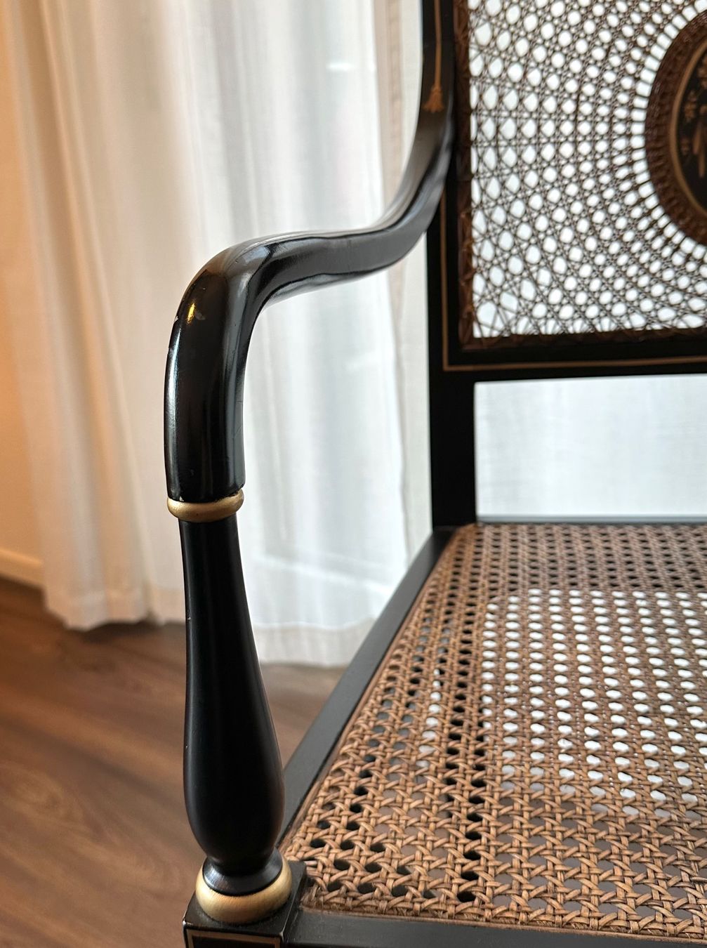 Stühle: Black Lacquer and Gold Regency Style – Gebraucht aus Aarburg von Schatzaffe 6