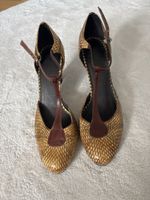 Pumps Damen Leder Schlangenprint Grösse 39