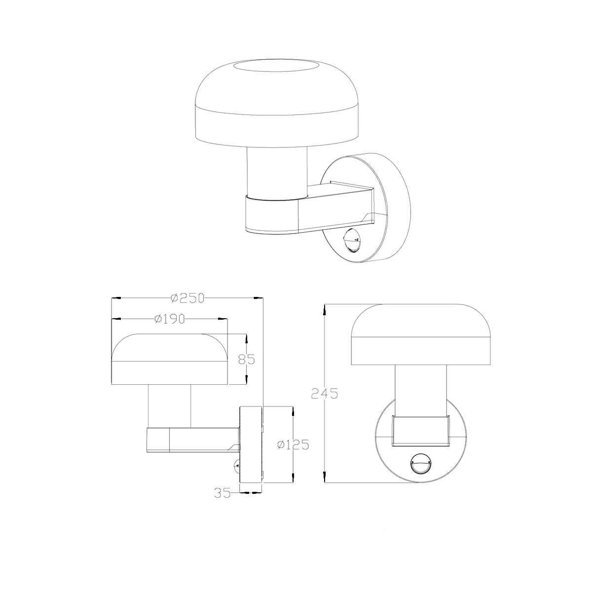 Lampade: Aussen Wandleuchte, IP54, 25 cm Höhe – Nuovo (secondo la descrizione) da Kreuzlingen venduto da Smart-Light 9