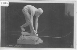 Paul Nebel "Skiläufer" Skulptur Kunstausstellung Berlin 1907