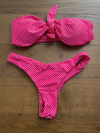 Herziges gepunktetes Bikini Gr M Rosa