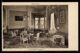 AK Lugano, Damen-Salon Park-Hotel