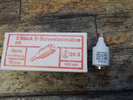 4 Sicherungen flink 500V 10A Schmelzsicherungen Sicherung