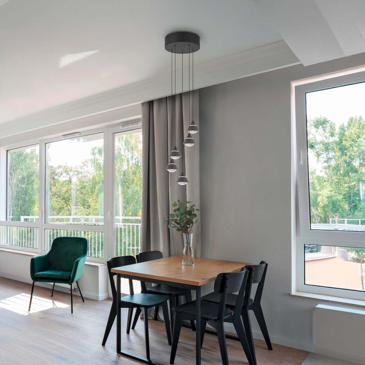 Lampadari & plafoniere: LED Pendelleuchte, Schwarz, 28 cm Ø, CCT – Nuovo (secondo la descrizione) da Kreuzlingen venduto da Smart-Light 1