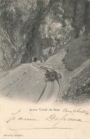 Rochers-de-Naye VD Grosser Tunnel mit Zug bahn