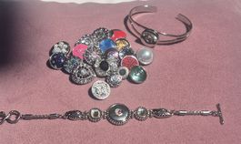 bracciali con bottone intercambiabile