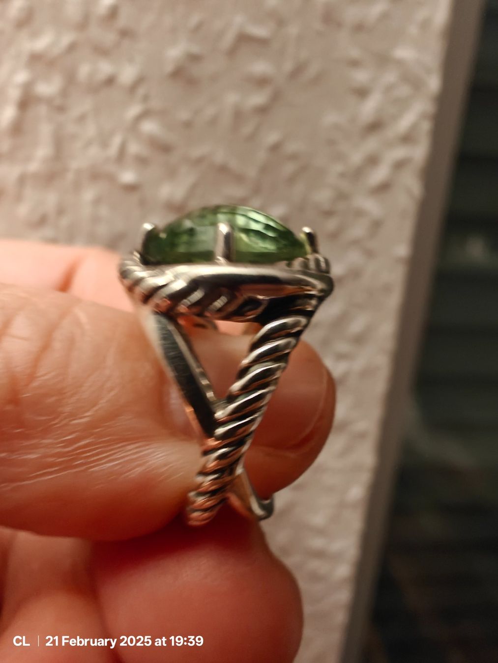 Anelli: David Yurman Infinity Ring mit Prasiolit, Gr. 6.75 (ca 54) – Usato da Hausen AG venduto da locitg 5