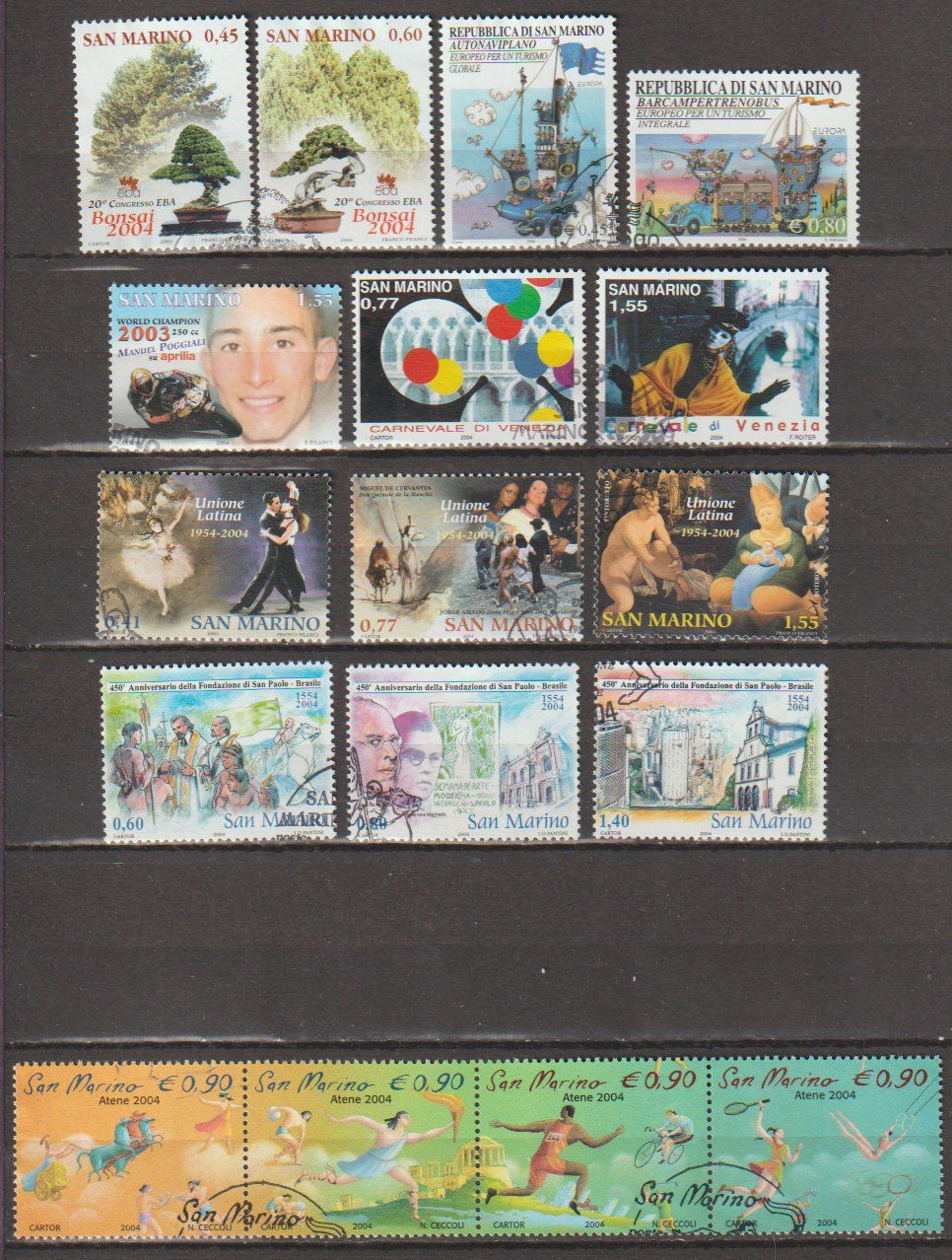 Tous les timbres: San Marino 2004 Variété thèmes – D'occasion à Crans-Montana par kira56
