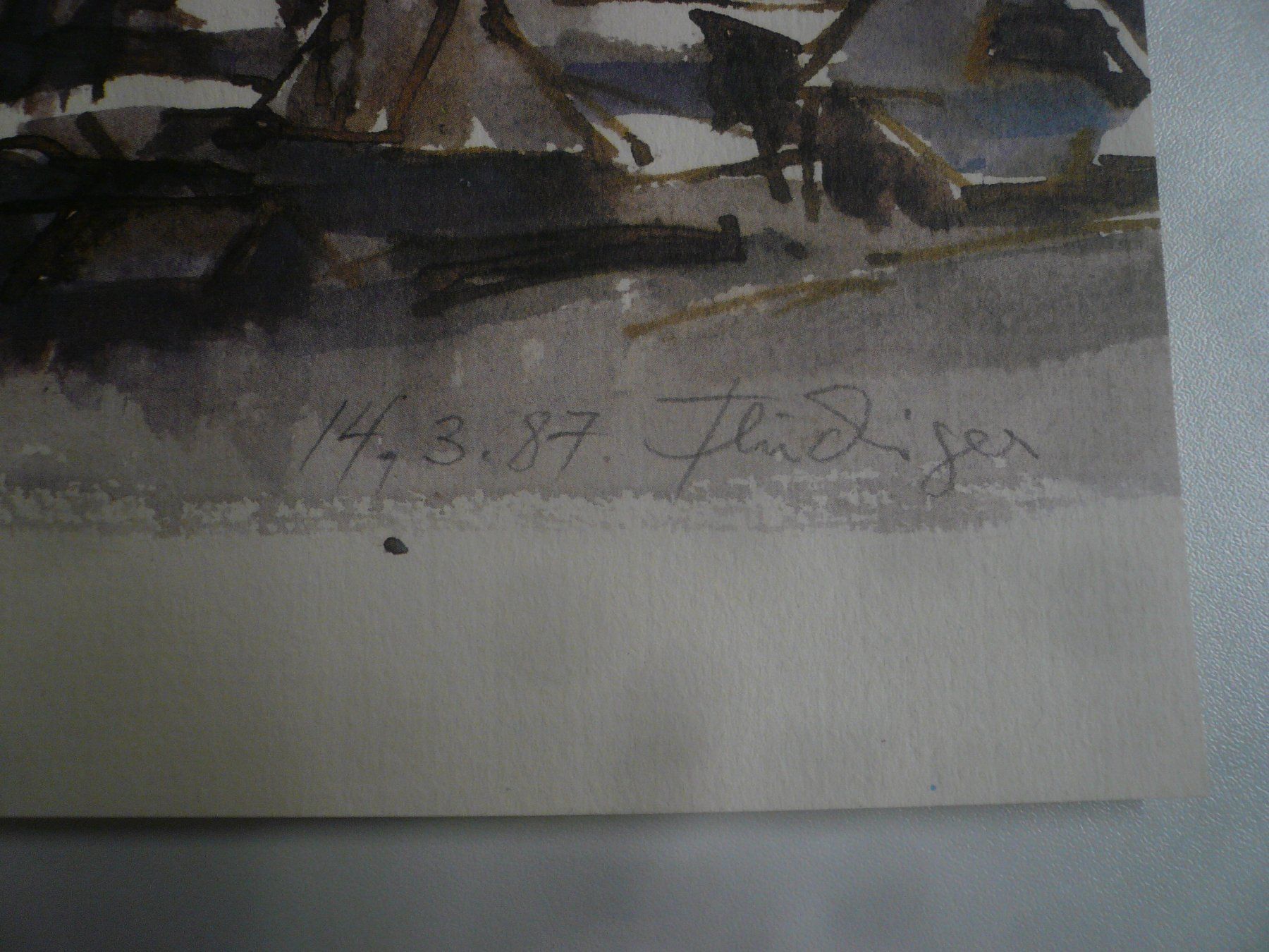 Dipinti: Dölf FLÜCKIGER, 3 x Aquarell – Usato da Oberhofen am Thunersee venduto da luuping99 3