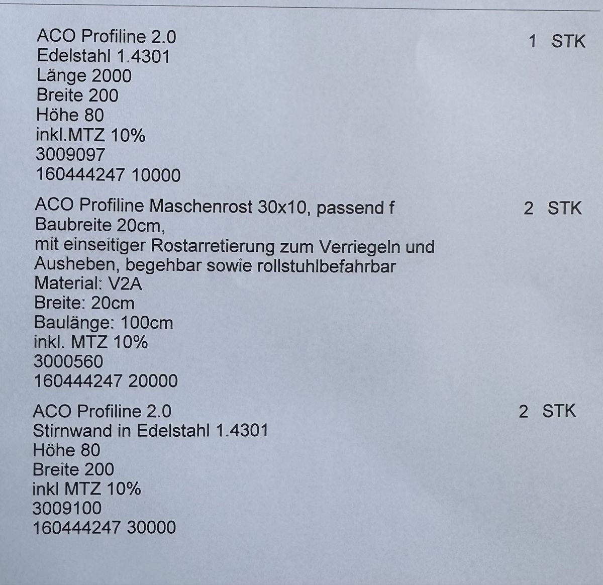 Autres matériaux de construction: Aco Rinnen – Neuf avec emballage d'origine à Bäch SZ par edo_9m62 8