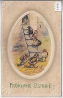 Bonnes Paques - Fröhliche Ostern! Präge-Litho