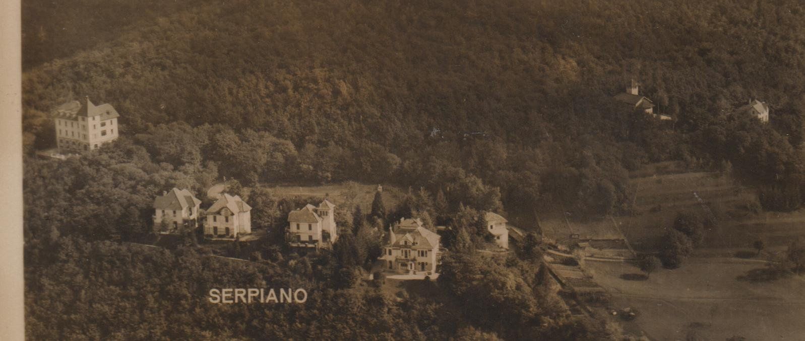 Cartoline postali: SERPIANO   :   alte Ansichtskarte von 1948 – Usato da Vitznau venduto da Ropaku 1