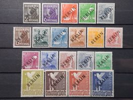 Schwarzen Aufdruck Mi-Nr.1-20 Postfrisch Komplett Geprüft