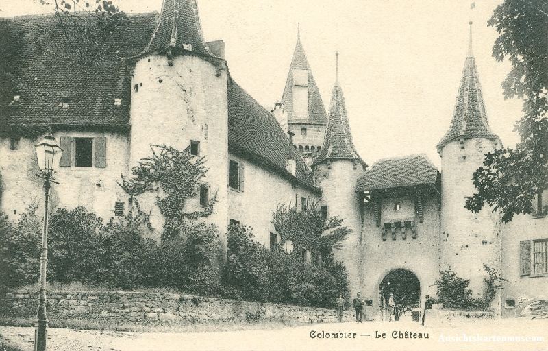 Cartoline postali: Colombier - le château + 1909 – Usato da Emmenbrücke venduto da teestube