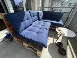 Palettenlounge Verzasca inkl. Kissen (Balkon/Gartenmöbel)