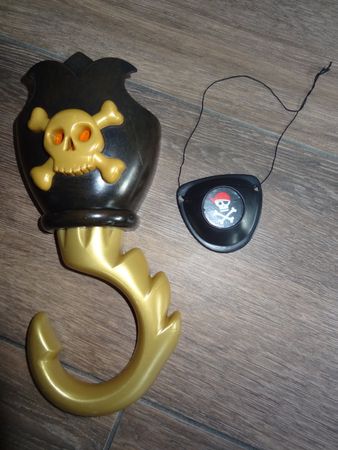 Crochet et cache-œil de pirate, enfant, déguisement