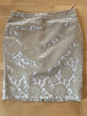 GLOBUS Damen Rock in Gr. 38, Beige/Musterung