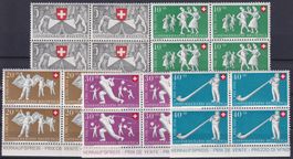 1951, B51-B55 ** (P.Patria) postfrische Viererblöcke, 120.-+