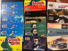 28 télécartes années 90