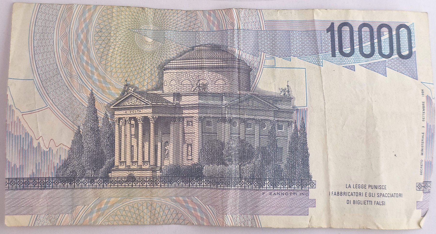 Banconote: ITALIEN 10.000 LIRE – Usato da winterthur venduto da CoinPassion 1
