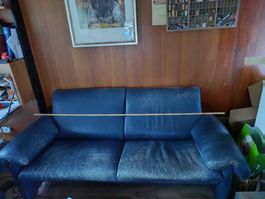 Sofa Leder blau 200cm Breite gebraucht