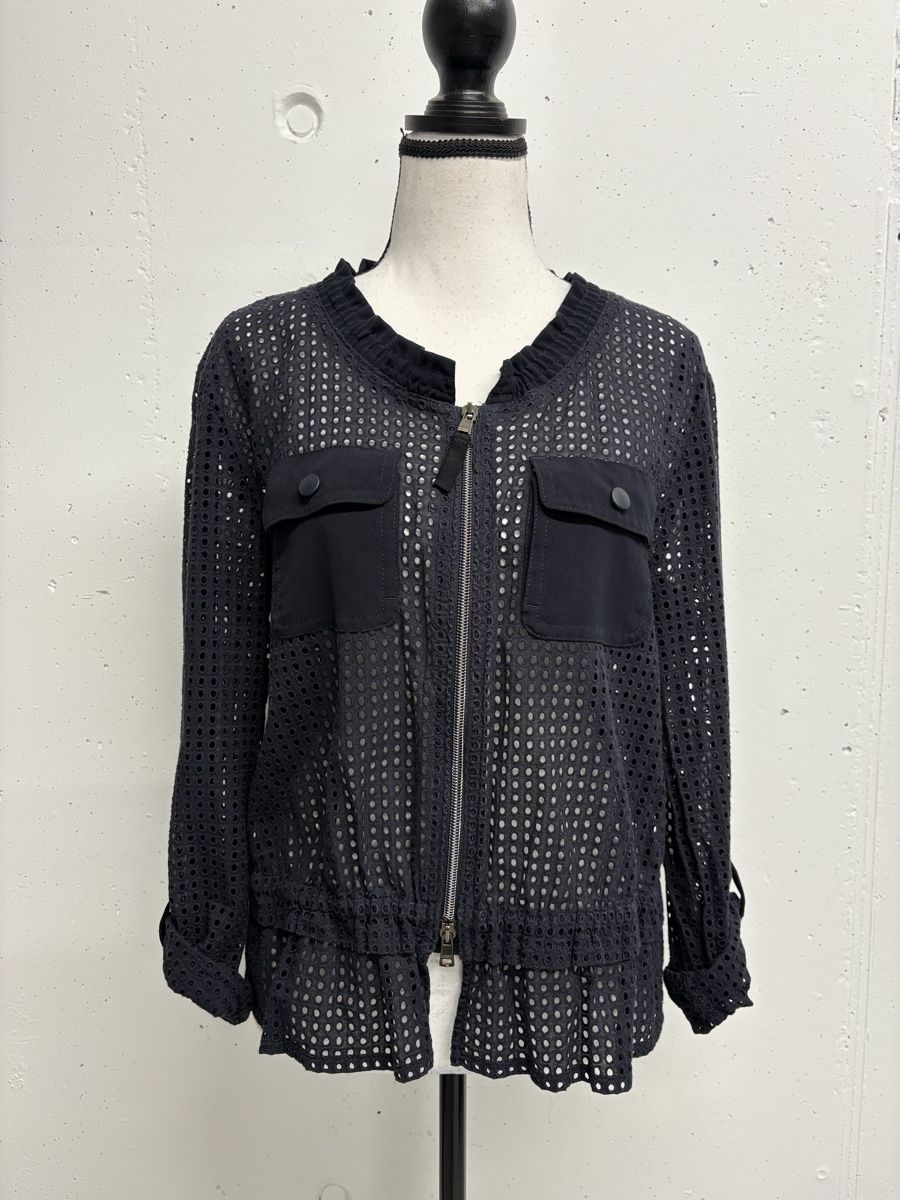 Marc Cain Jacken: Lochspitze Jacke Marc Cain Gr. 42 blau – Neu (gemäss Beschreibung) aus Regensdorf von secondchancefashion