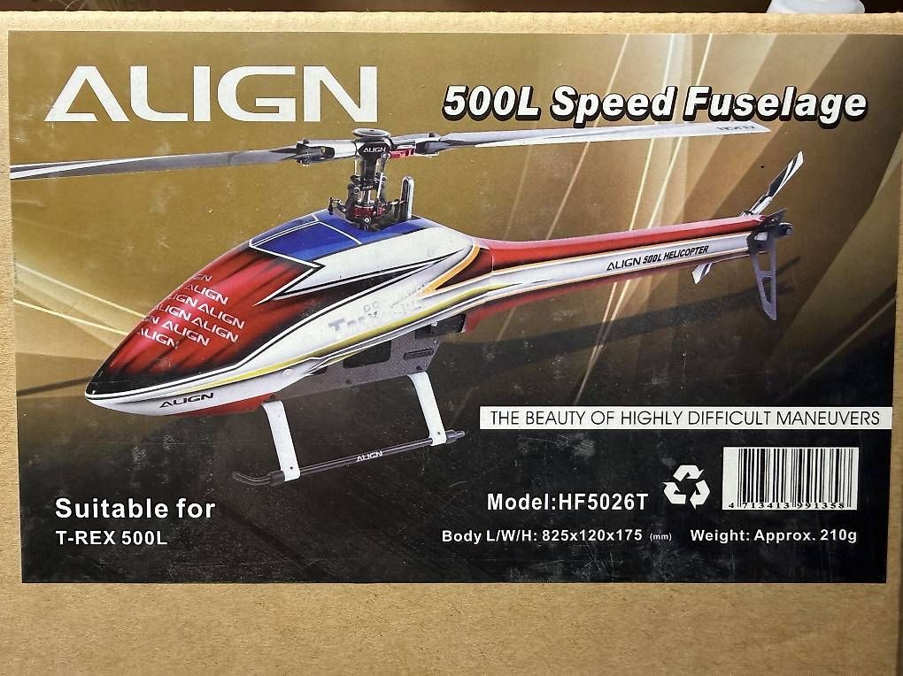 Modellismo RC: Align /500L Speed Fuselage - Red & White / HF5026T – Usato da Aadorf venduto da Apoly