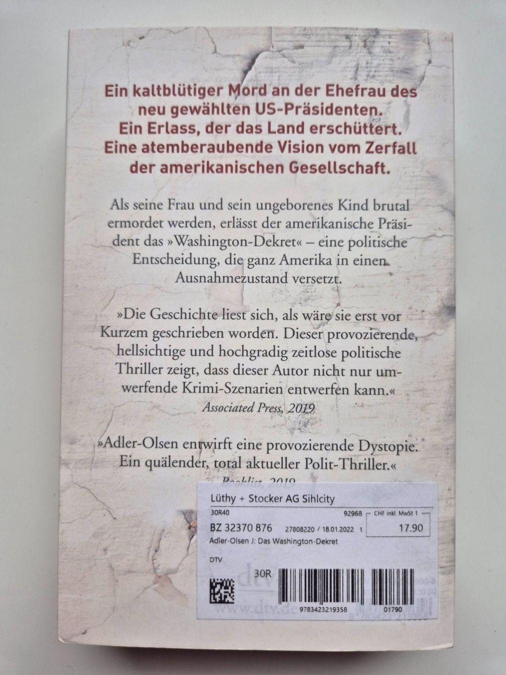 Libri: Das Washington Dekret    -   Adler Olsen – Usato da Niederweningen venduto da Obson 1