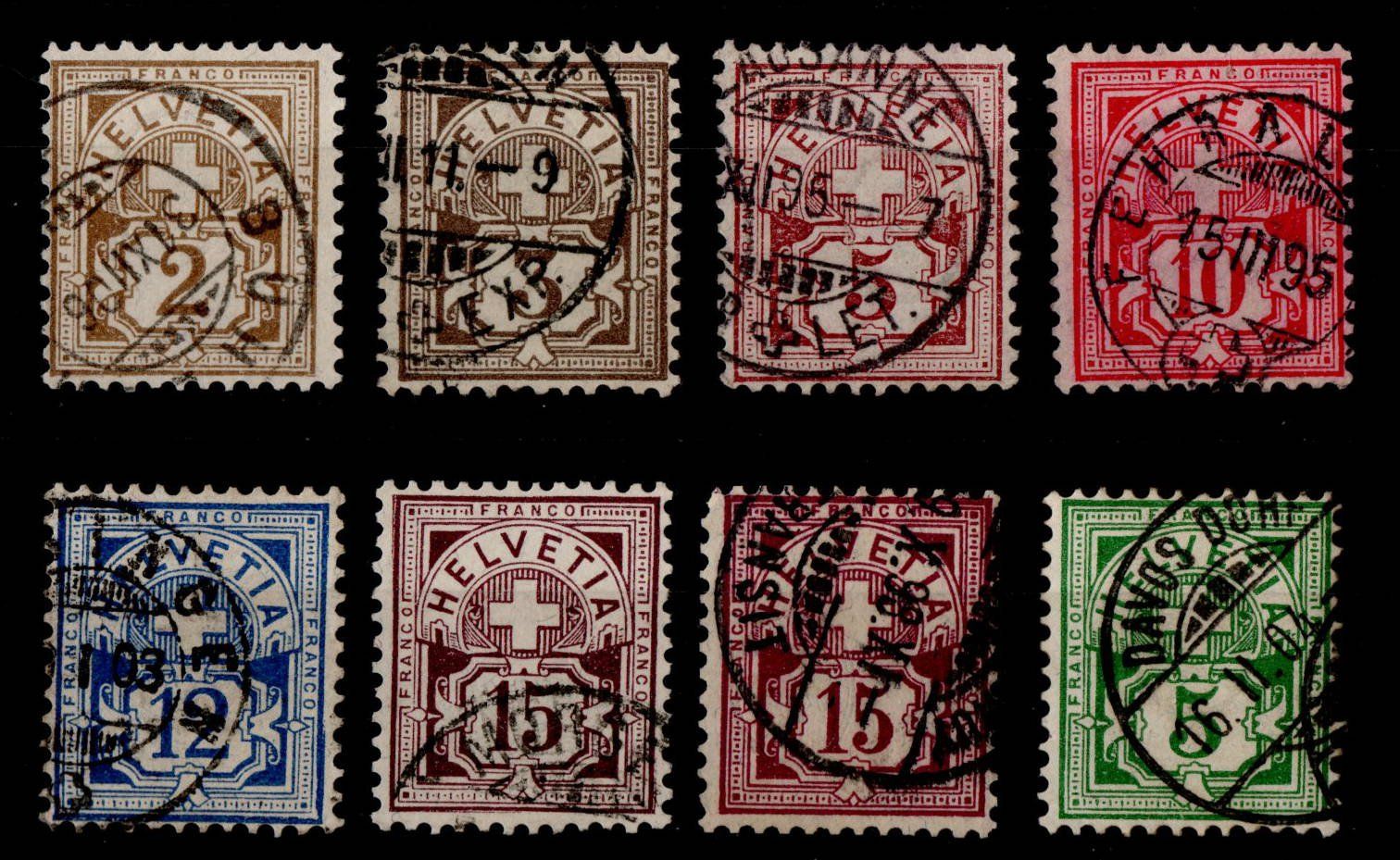 Tutti i francobolli: 1894-99 Ziffermuster B – Usato da Wallisellen venduto da han_z8cl