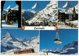 Zermatt - 5 Bild AK