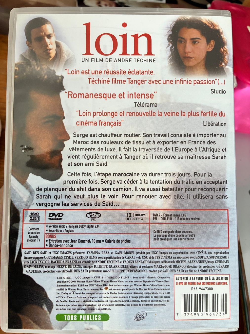 Tutti i DVDs: Loin (2001, de André Téchiné, DVD, Drame) – Usato da Vevey venduto da zecollector 1