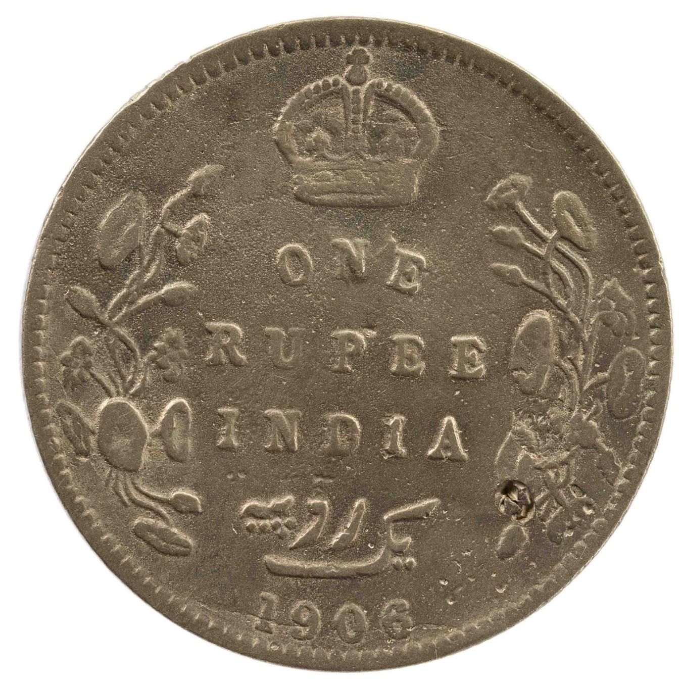 Tutti le monete: India-British 1 Rupee 1906 Silber – Usato da Rotkreuz venduto da Swiss-Coins