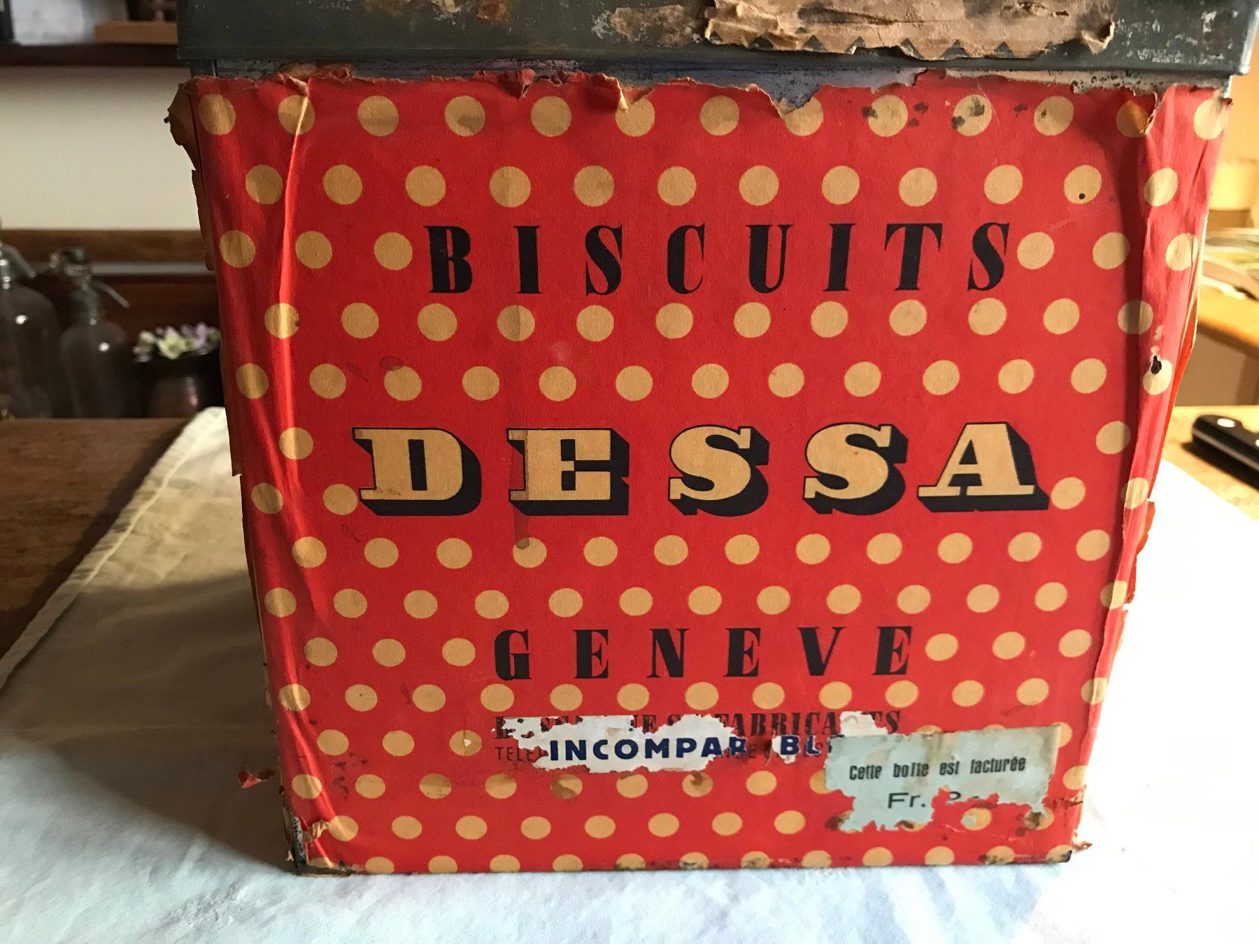 Barattoli: Boite Biscuits Dessaigne Genève – Usato da Ste-Croix venduto da BuffetSC 3