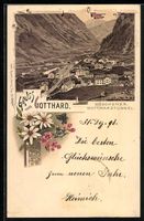 Litho Göschenen, Totalansicht mit Gotth