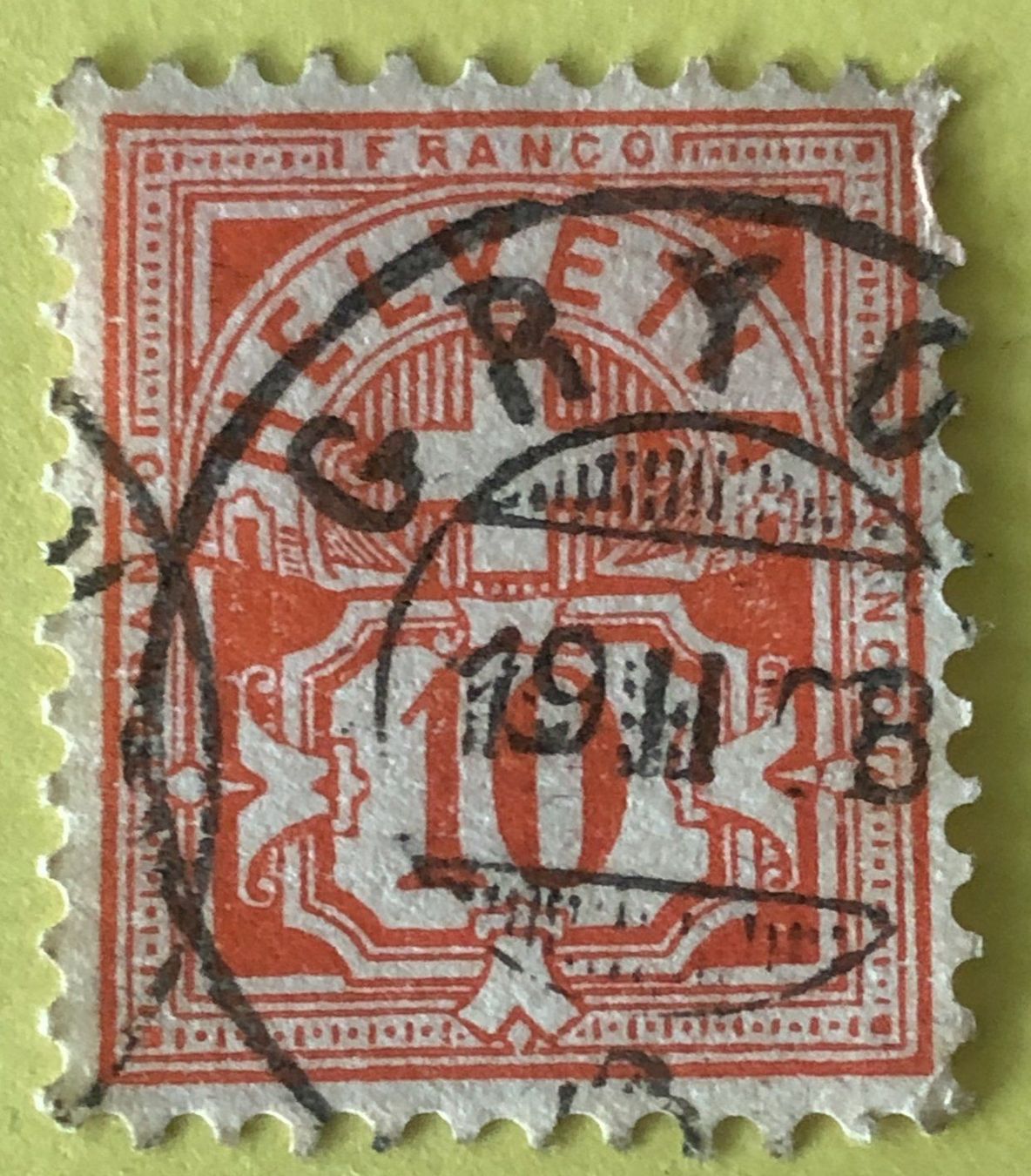 Tutti i francobolli: Ziffermuster mit VollStempel – Usato da Aarau venduto da Billa007
