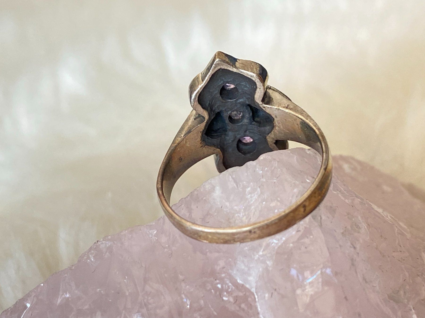 Anelli: Ring Silber 925 mit schwarz+lila – Usato da Istighofen venduto da Ringparadies 2