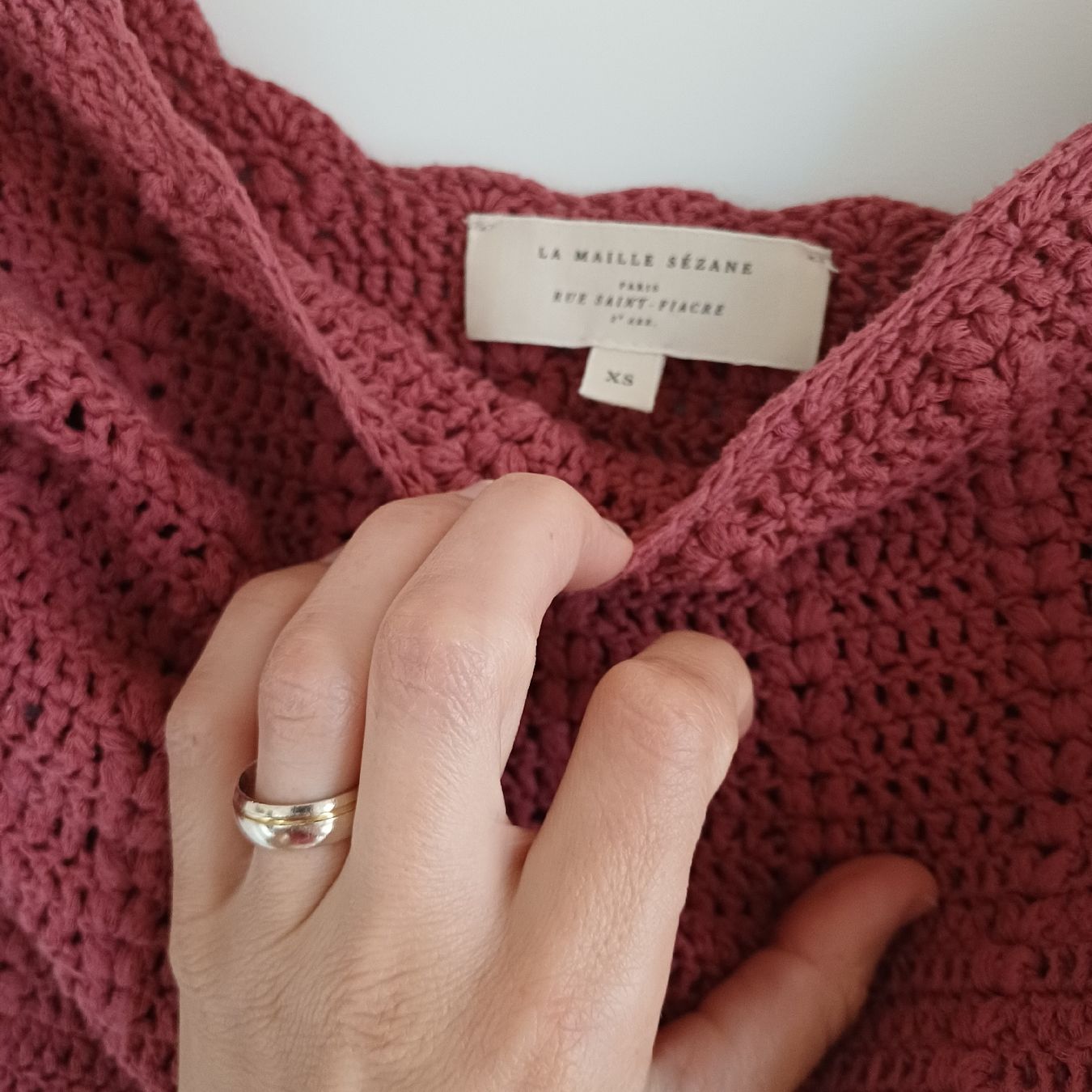 Sezane Top: Sézane Cotton Crochet Top Square back neck - Boho Chic  – Usato da Thun venduto da arm_87kr 2