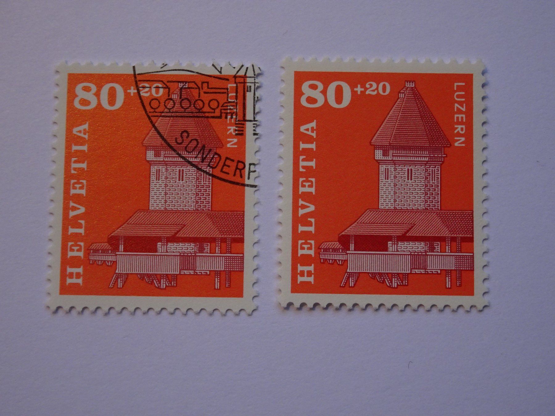 Tous les timbres: Kapellbrücke  1993**und* – Neuf (Voir description) à Aadorf par Chnorli-Furz