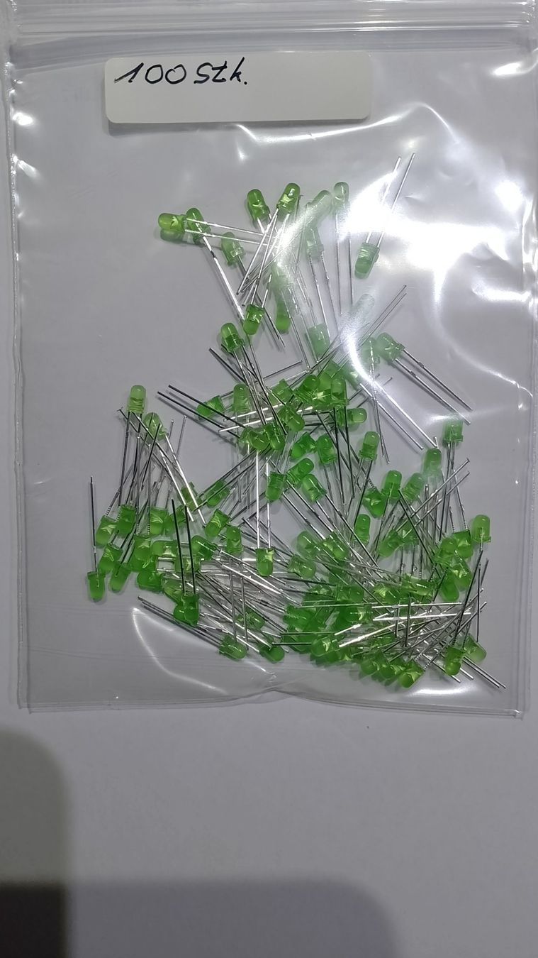Componenti elettronici: LED 3mm helles grün  Set 100 Stk. – Nuovo (secondo la descrizione) da Aathal-Seegräben venduto da Pfenni 1