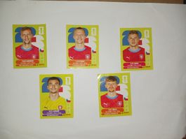 Panini FIFA 2026 Aufkleber Tschechien 5 Stk guter Zustand