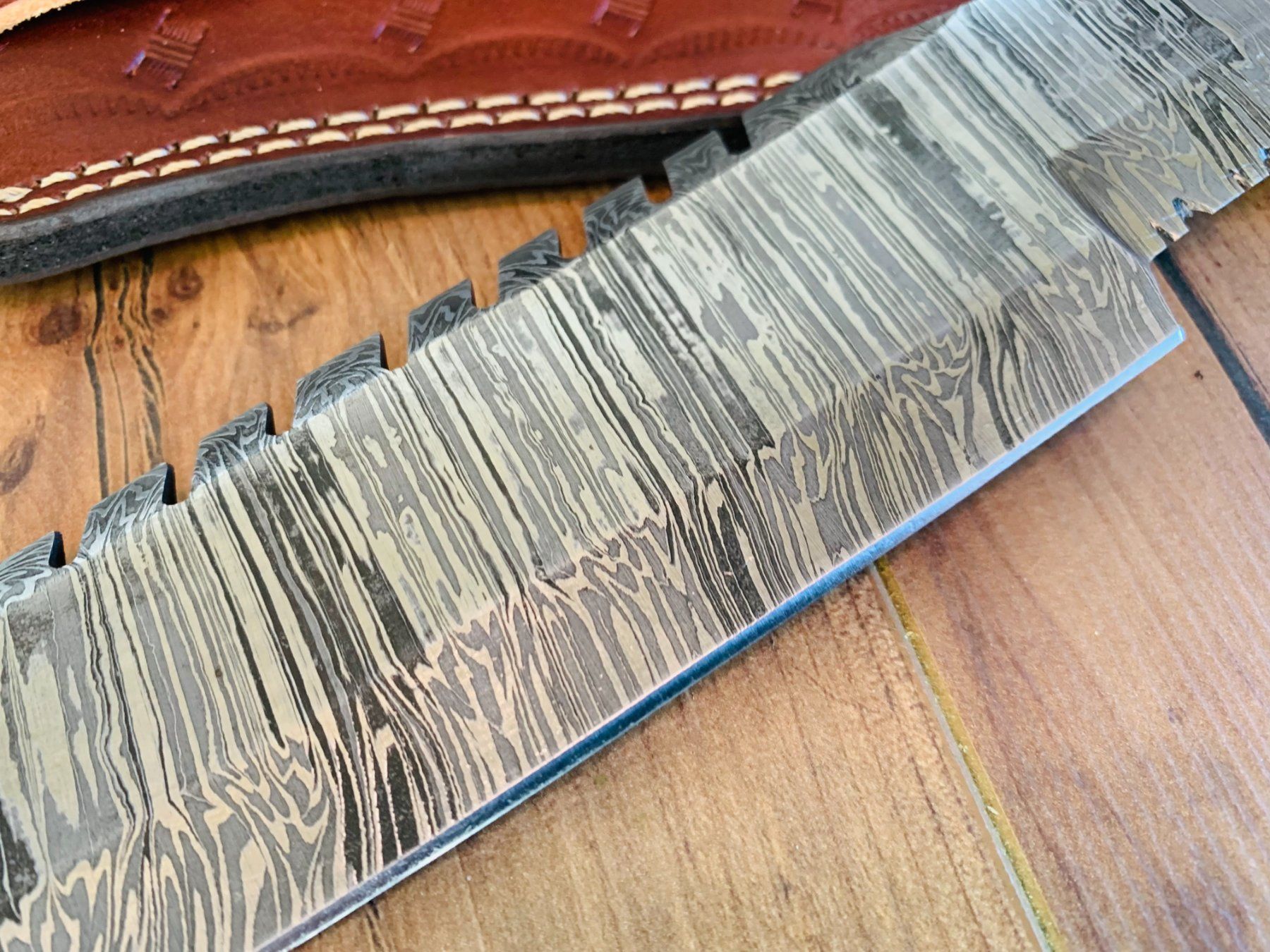 Zubehör: Damast Messer feststehend HANDMADE 37cm schmid No. 04 – Neu und originalverpackt aus Bergdietikon von shopAgent 5